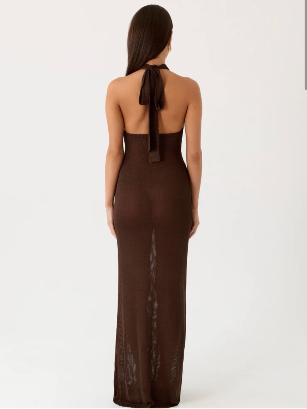 Peppermayo Saoirse Knit Maxi Dress - Chocolate - Picture 5 of 5
